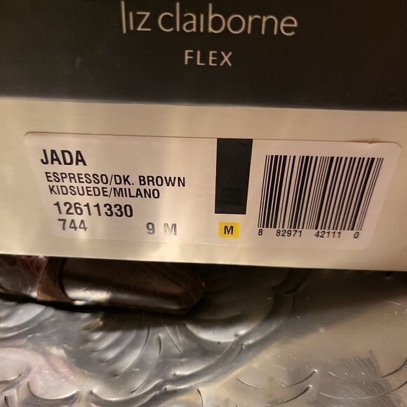 Liz Claiborne espresso/DK.BROWN KIDSUEDE/MILANO SZ.9 - Picture 6 of 7